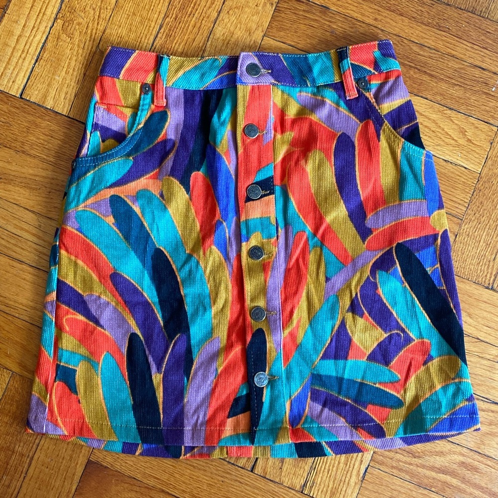 Farm Rio Corduroy Mini Skirt